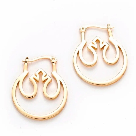 18K Gold Star Wars Rebel Alliance Insignia Hoop LIMITED SUPPLY - Picture 2 of 4